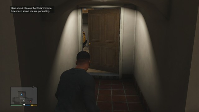 Turn left and go into Michael's garage