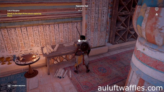 Find the Papyrus Puzzle Hypostyle Hall Assassin's Creed: Origins