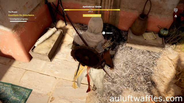 Investigate the Disturbance The Weasel Apollodorus' Estate Assassin's Creed: Origins