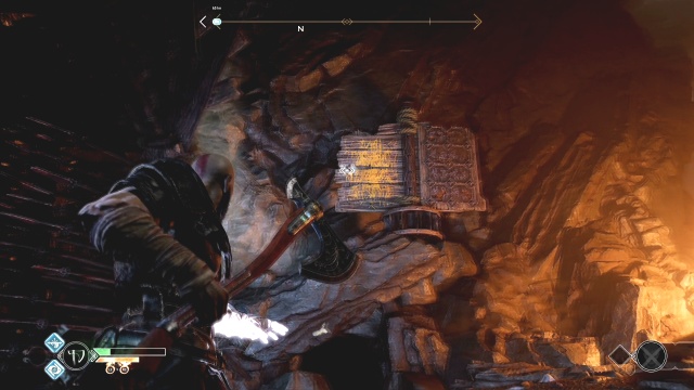 Use the turning panel to seperate the spikes to free the chain Inside the Mountain The Journey God of War: Ascension