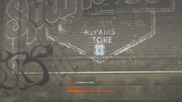 The location of the symbol to to follow the trail to Jericho in Jericho in Detroit: Become Human.