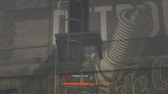 The location of the symbol to to follow the trail to Jericho in Jericho in Detroit: Become Human.