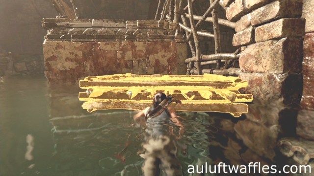 Climb the freed raft near the ledge to complete the thirsty gods tomb in Mission of the San Juan in Shadow of the Tomb Raider