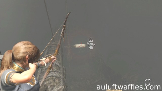 Use a rope arrow to make a path to the front of the ship complete the San Cordoba tomb in Cenotes in Shadow of the Tomb Raider