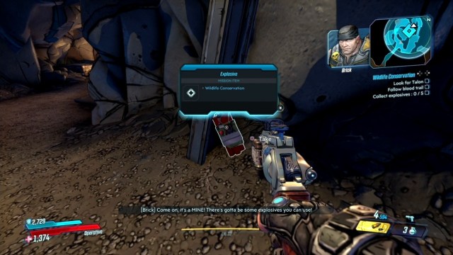 Collect explosives in Wildlife Conservation for Brick in Konrad's Hold in Borderlands 3
