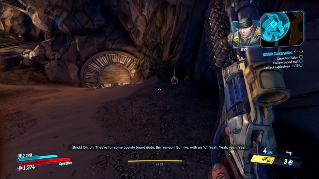 Collect explosives in Wildlife Conservation for Brick in Konrad's Hold in Borderlands 3