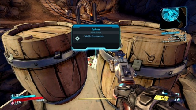 Collect explosives in Wildlife Conservation for Brick in Konrad's Hold in Borderlands 3